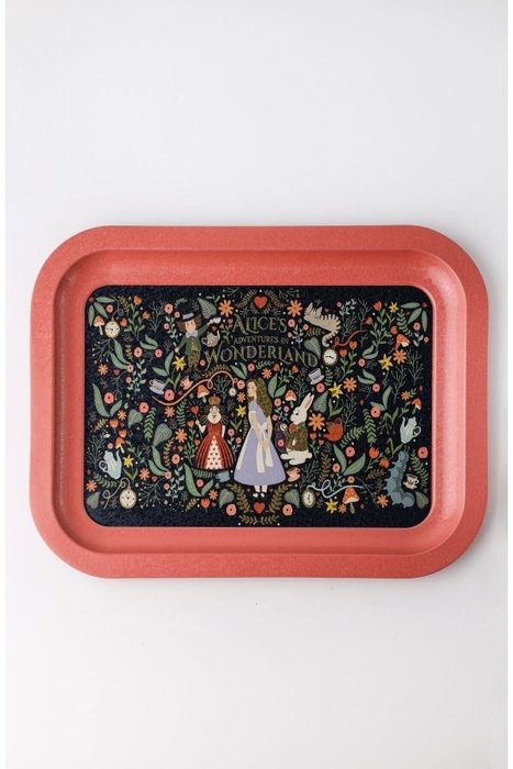 Hermia EE1619A Bandeja de Metal Plata 23.3 x 30.7 cm Decoración Hogar